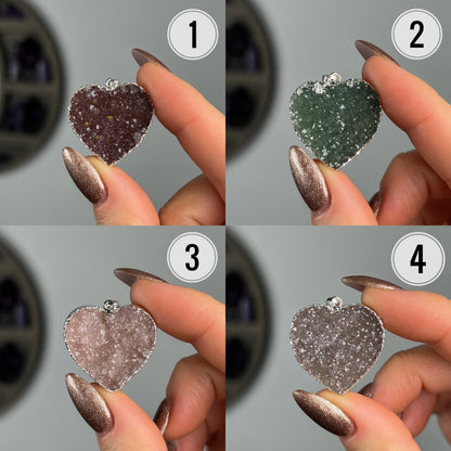 Rainbow Amethyst Druzy Pendants