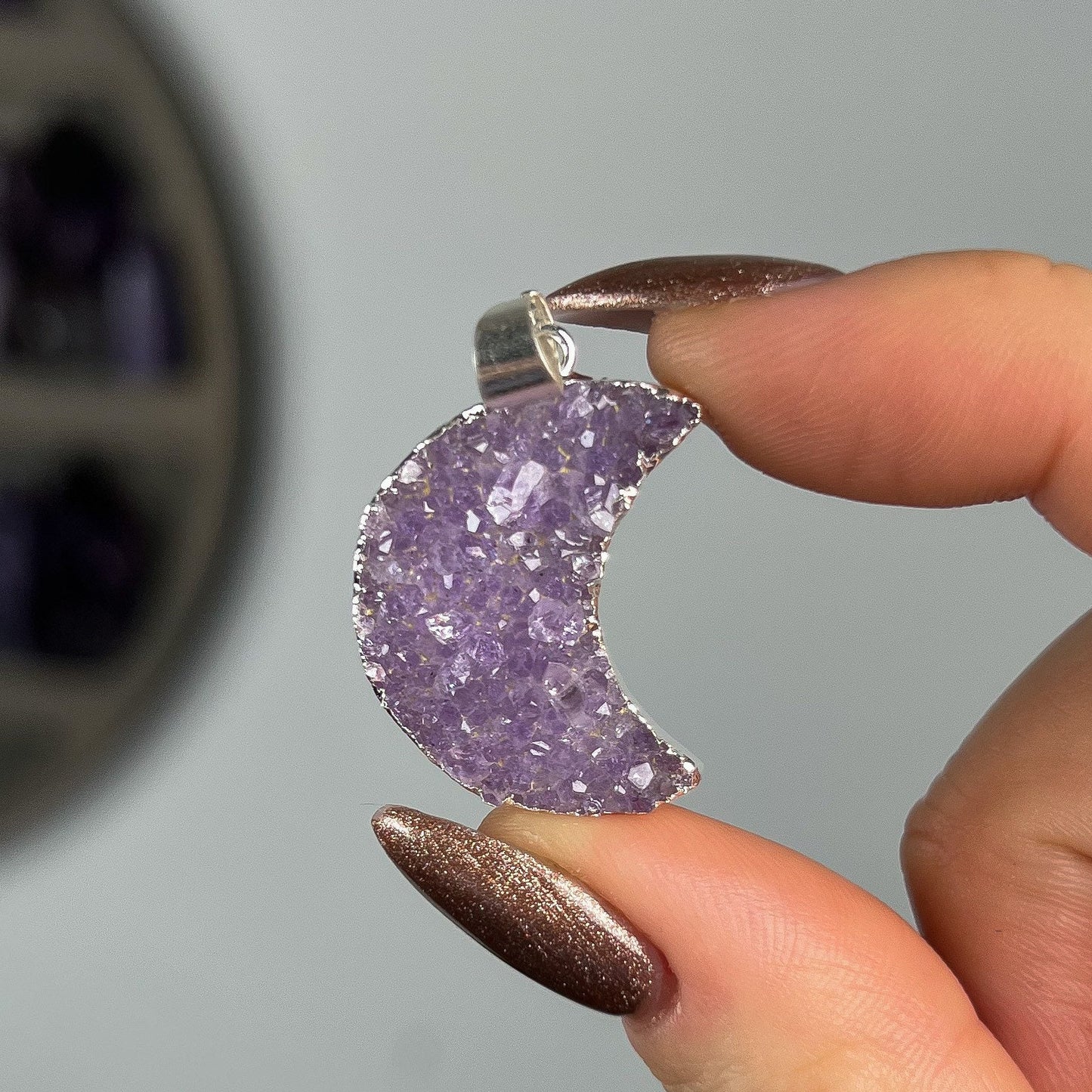 Rainbow Amethyst Druzy Pendants