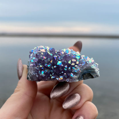 Rainbow Aura Amethyst Flower