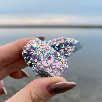 Rainbow Aura Amethyst Flower