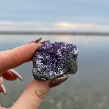 Rainbow Aura Amethyst Flower