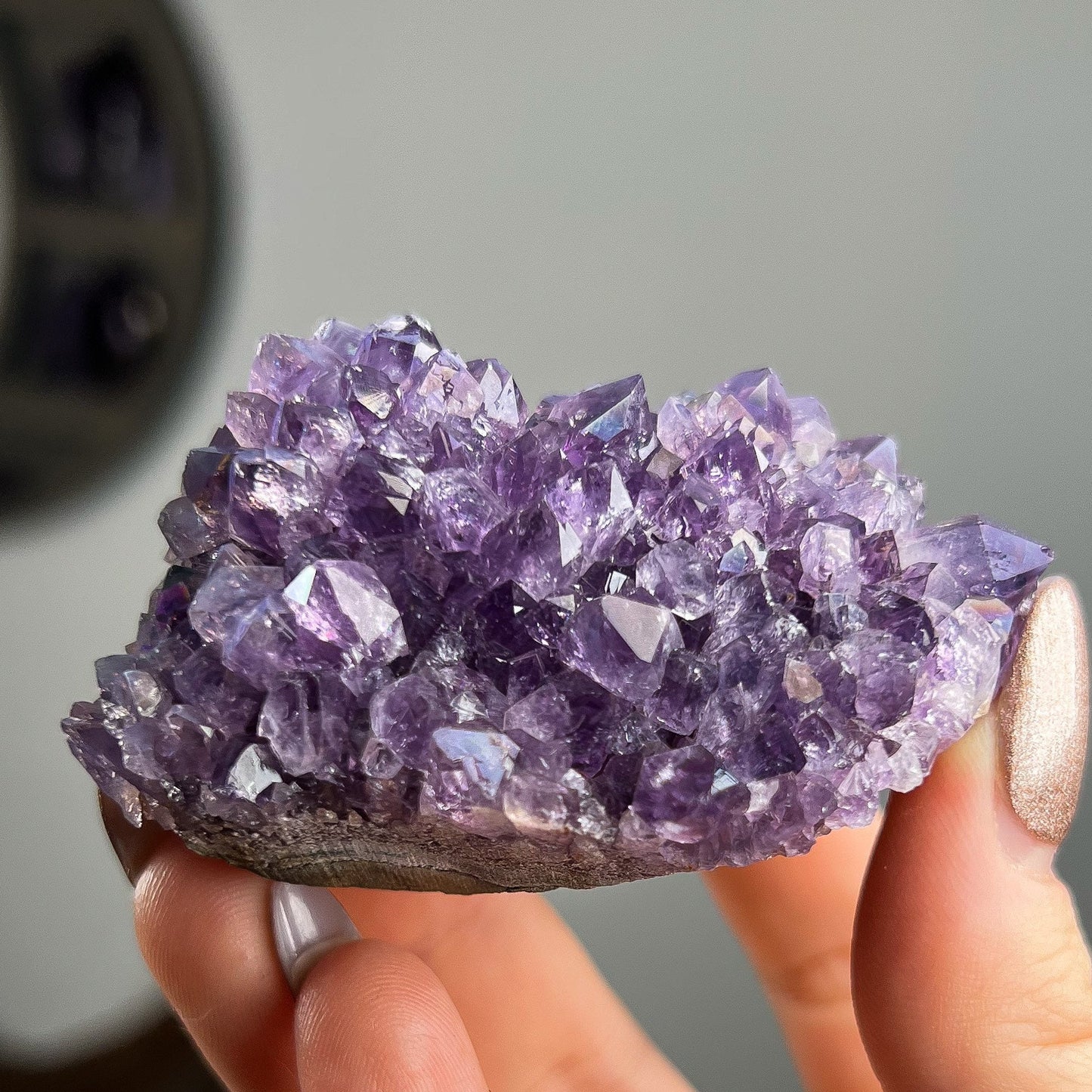 Rainbow Aura Amethyst Cluster