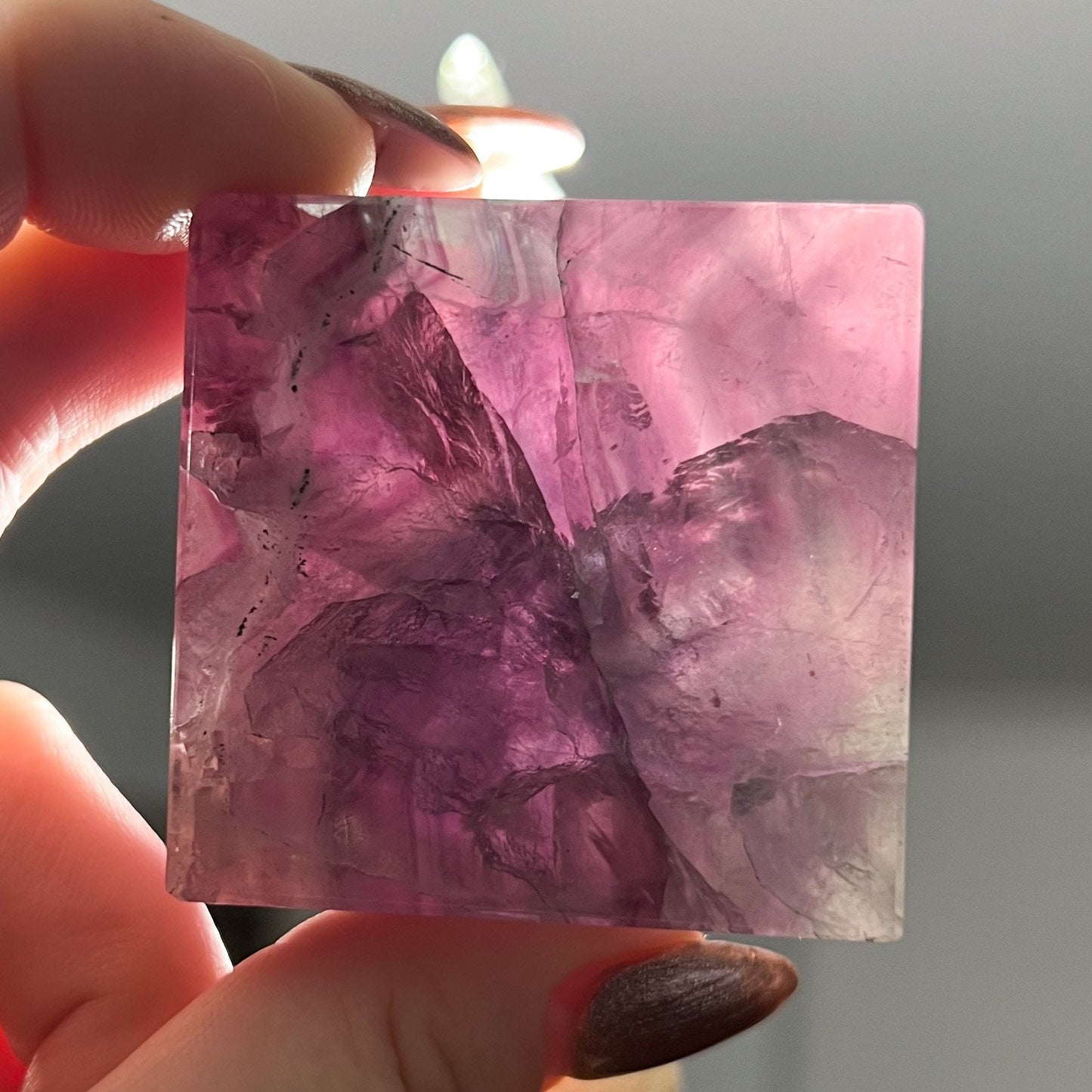 Rainbow Fluorite Cube
