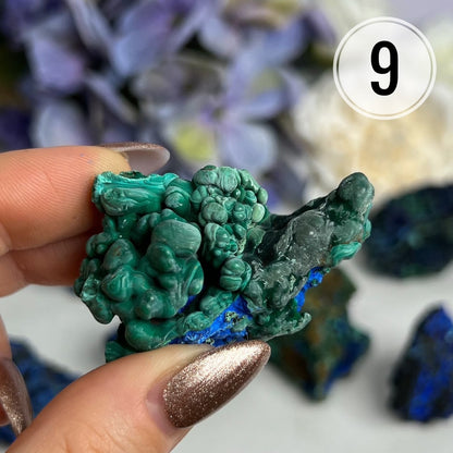 Medium Azurite and Malachite Specimen
