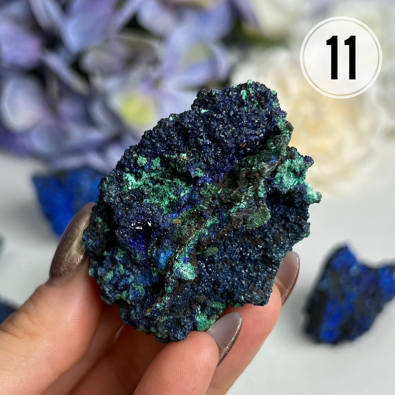 Medium Azurite and Malachite Specimen