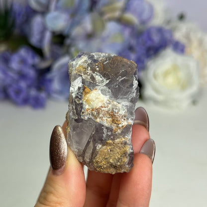 Raw Etched Purple Cubic Fluorite Cluster