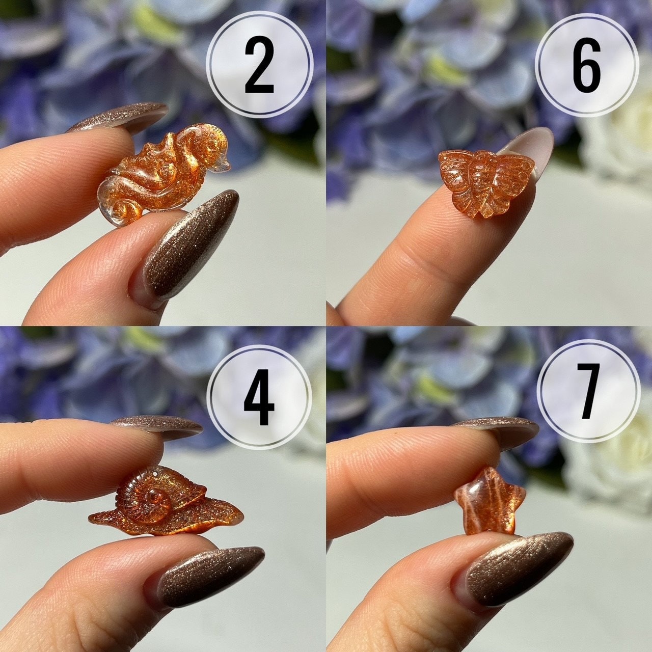 Gem Grade Sunstone Mini Carvings