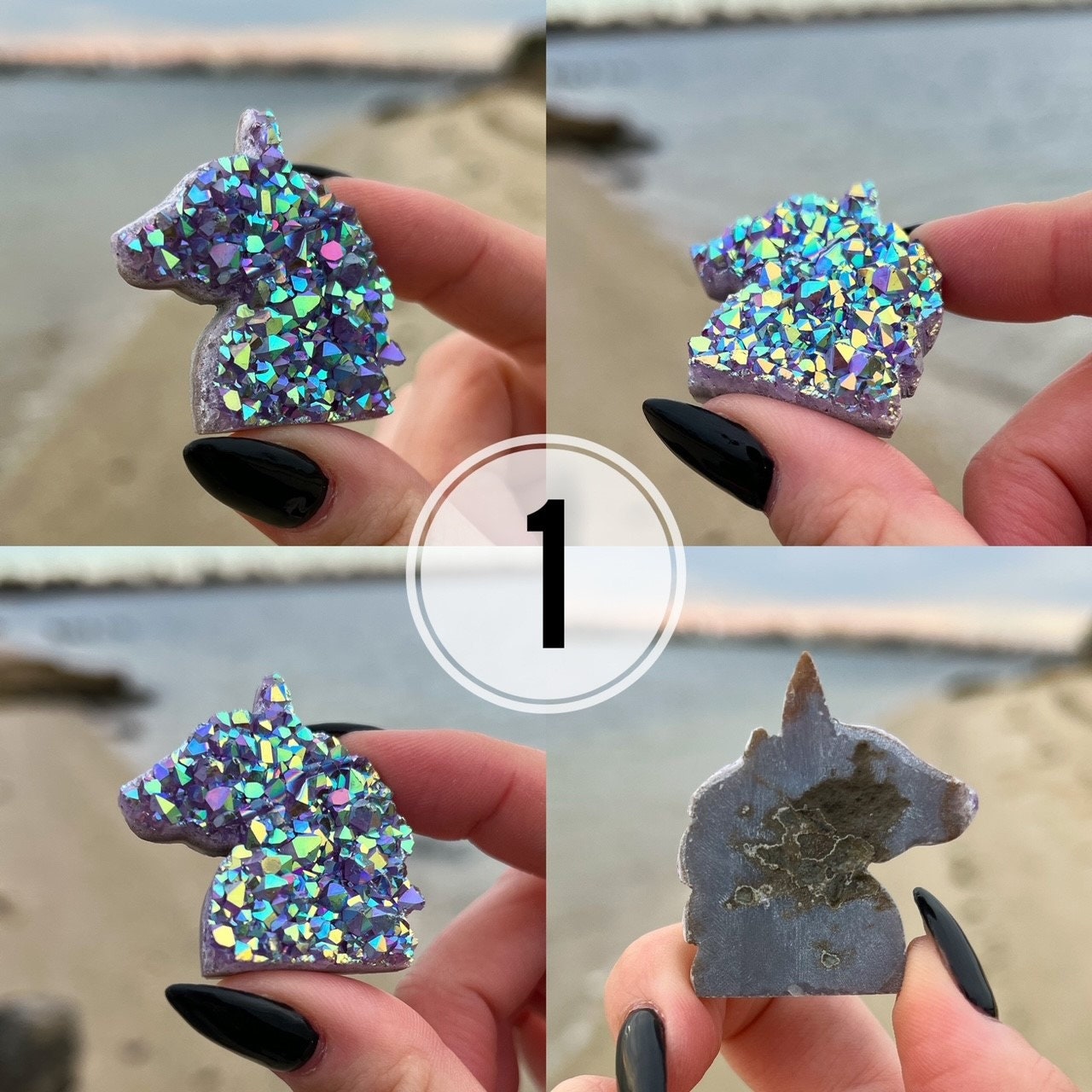 Rainbow Aura Amethyst Unicorn
