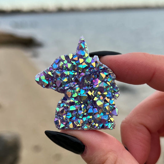Rainbow Aura Amethyst Unicorn