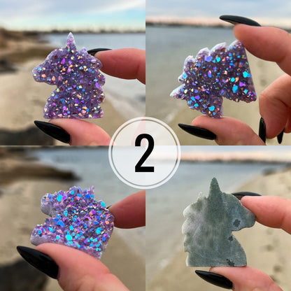 Rainbow Aura Amethyst Unicorn