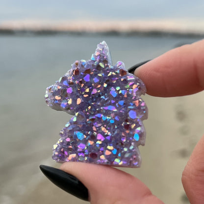 Rainbow Aura Amethyst Unicorn
