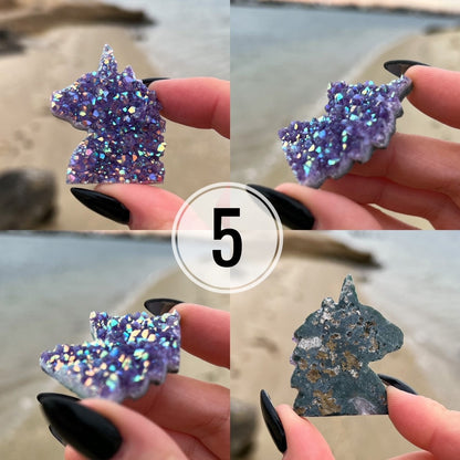 Rainbow Aura Amethyst Unicorn