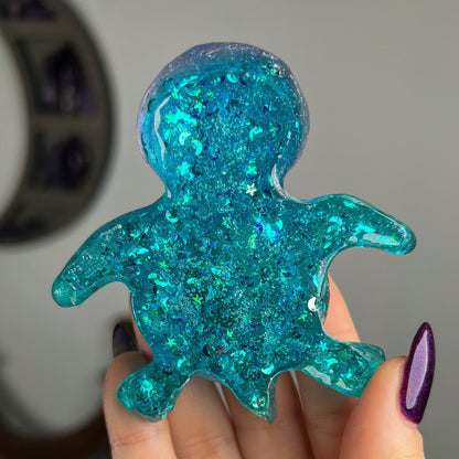 Resin Sea Turtle Sphere Stand