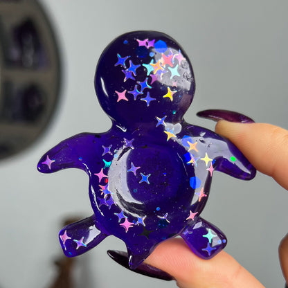 Resin Sea Turtle Sphere Stand