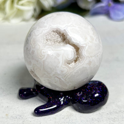 Resin Sea Turtle Sphere Stand