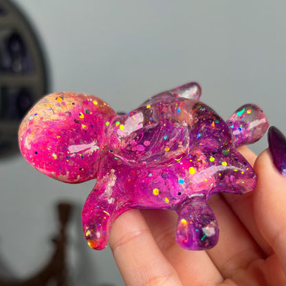 Resin Sea Turtle Sphere Stand