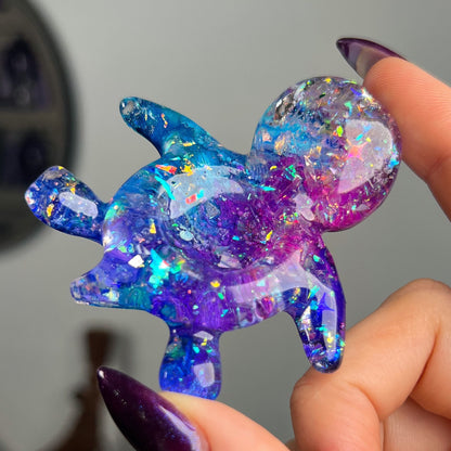 Resin Sea Turtle Sphere Stand