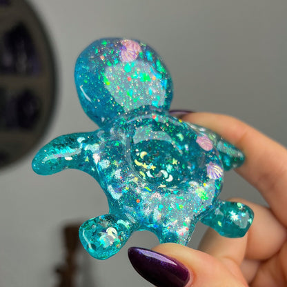 Resin Sea Turtle Sphere Stand