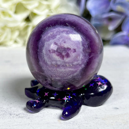 Resin Sea Turtle Sphere Stand