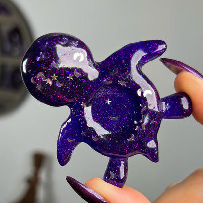 Resin Sea Turtle Sphere Stand