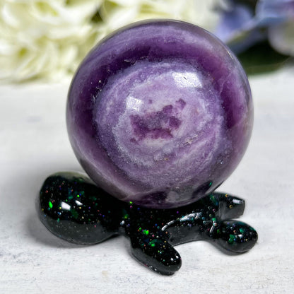 Resin Sea Turtle Sphere Stand