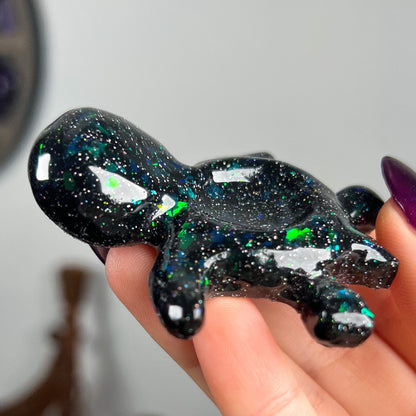Resin Sea Turtle Sphere Stand