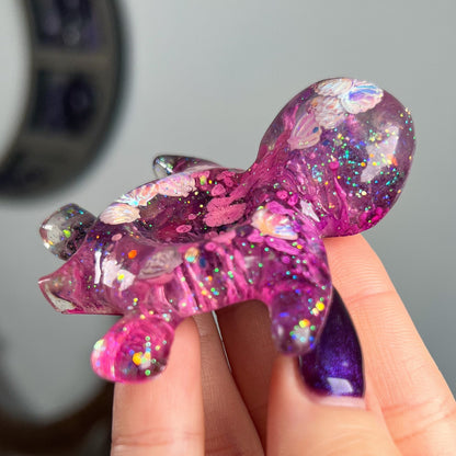 Resin Sea Turtle Sphere Stand