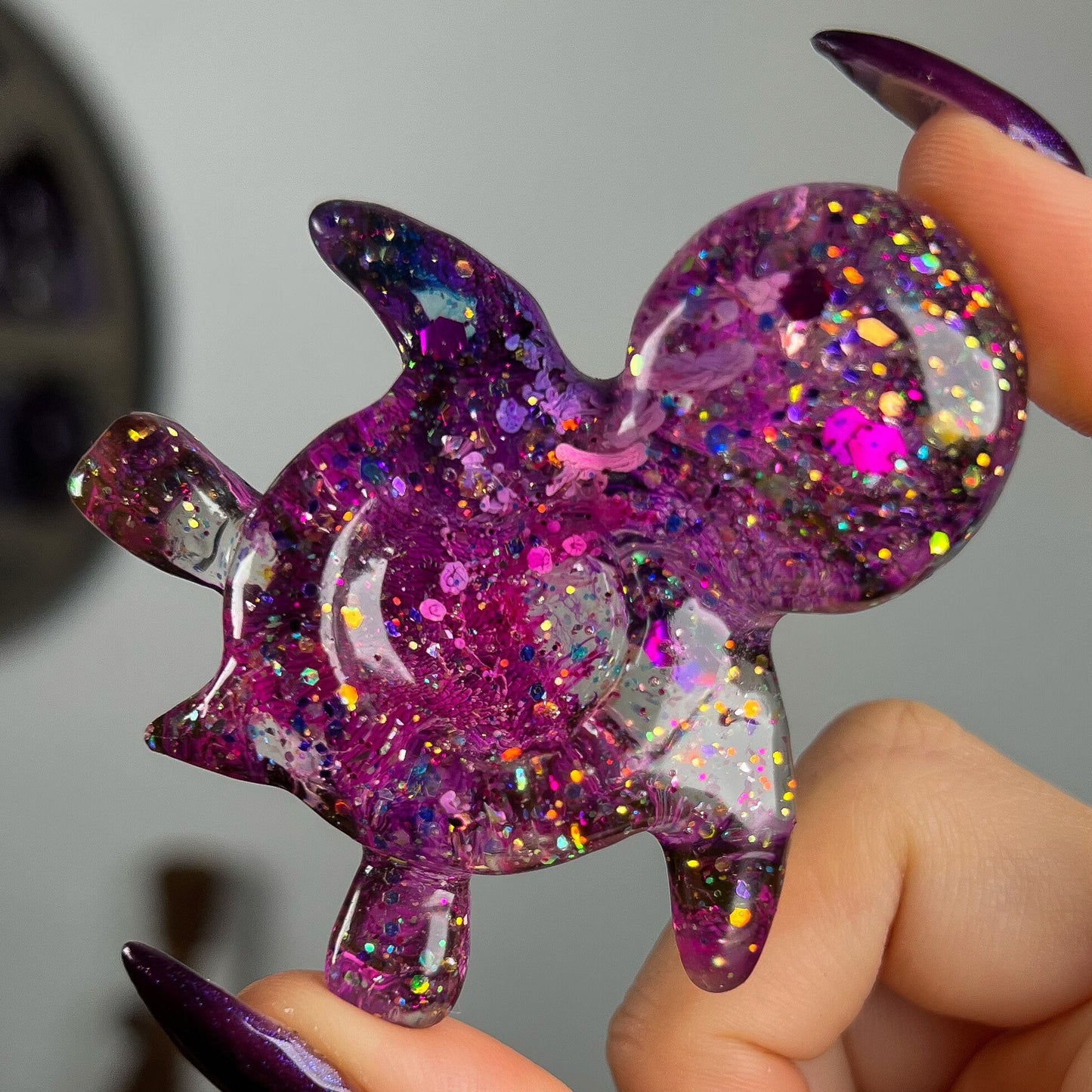 Resin Sea Turtle Sphere Stand