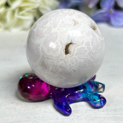 Resin Sea Turtle Sphere Stand