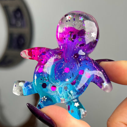 Resin Sea Turtle Sphere Stand