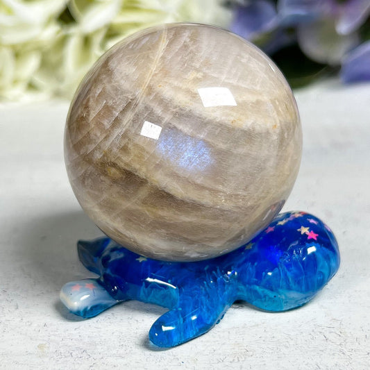 Resin Sea Turtle Sphere Stand