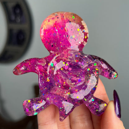 Resin Sea Turtle Sphere Stand
