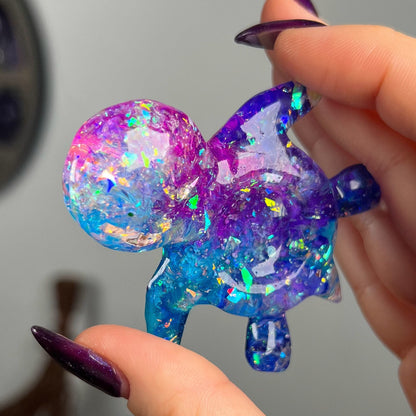 Resin Sea Turtle Sphere Stand