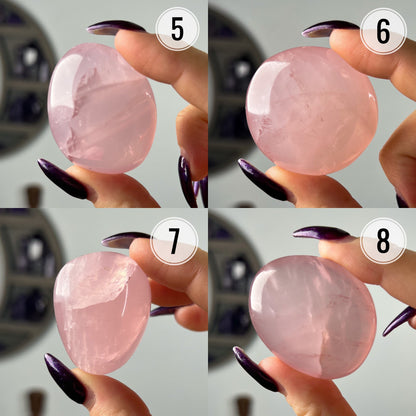 Star Rose Quartz Palm Stones