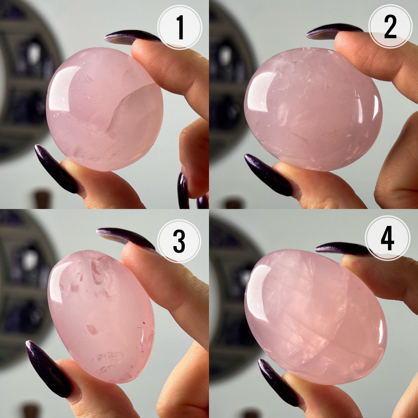 Star Rose Quartz Palm Stones