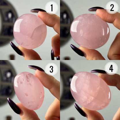 Star Rose Quartz Palm Stones