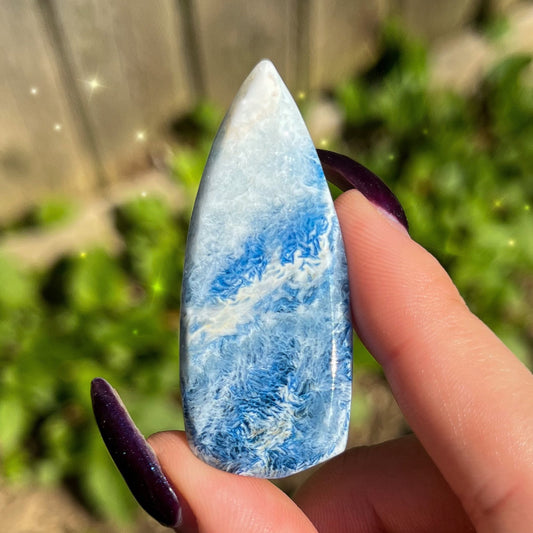 Blue Scheelite Cabochon