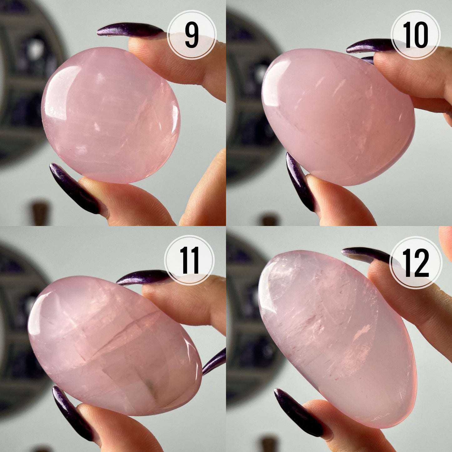 Star Rose Quartz Palm Stones