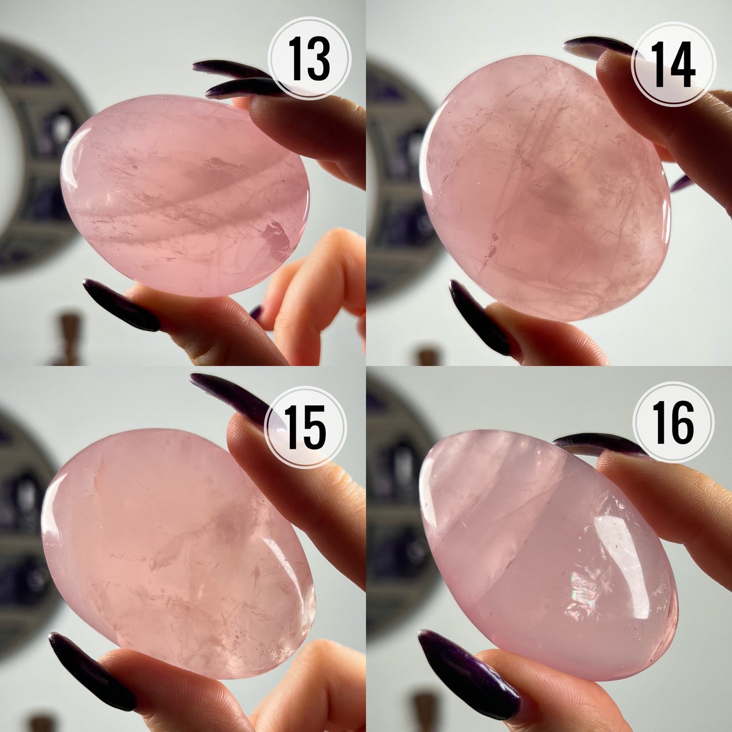 Star Rose Quartz Palm Stones