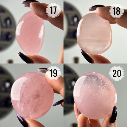 Star Rose Quartz Palm Stones