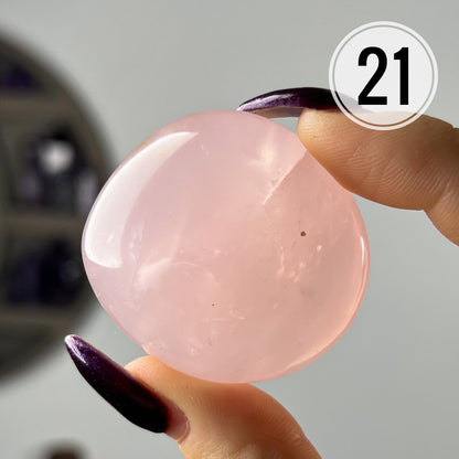 Star Rose Quartz Palm Stones