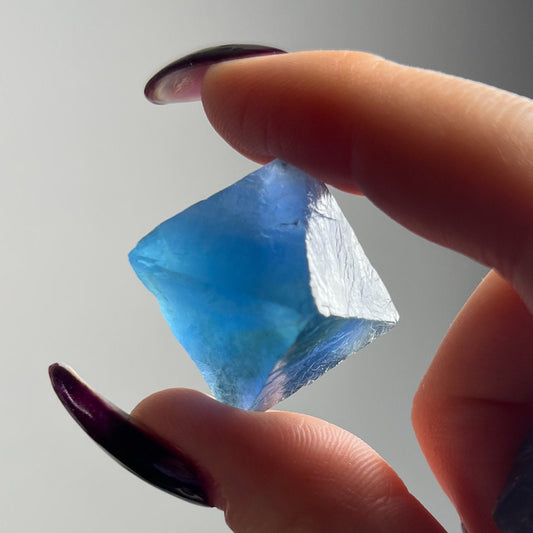 Blue Fluorite Octahedrons