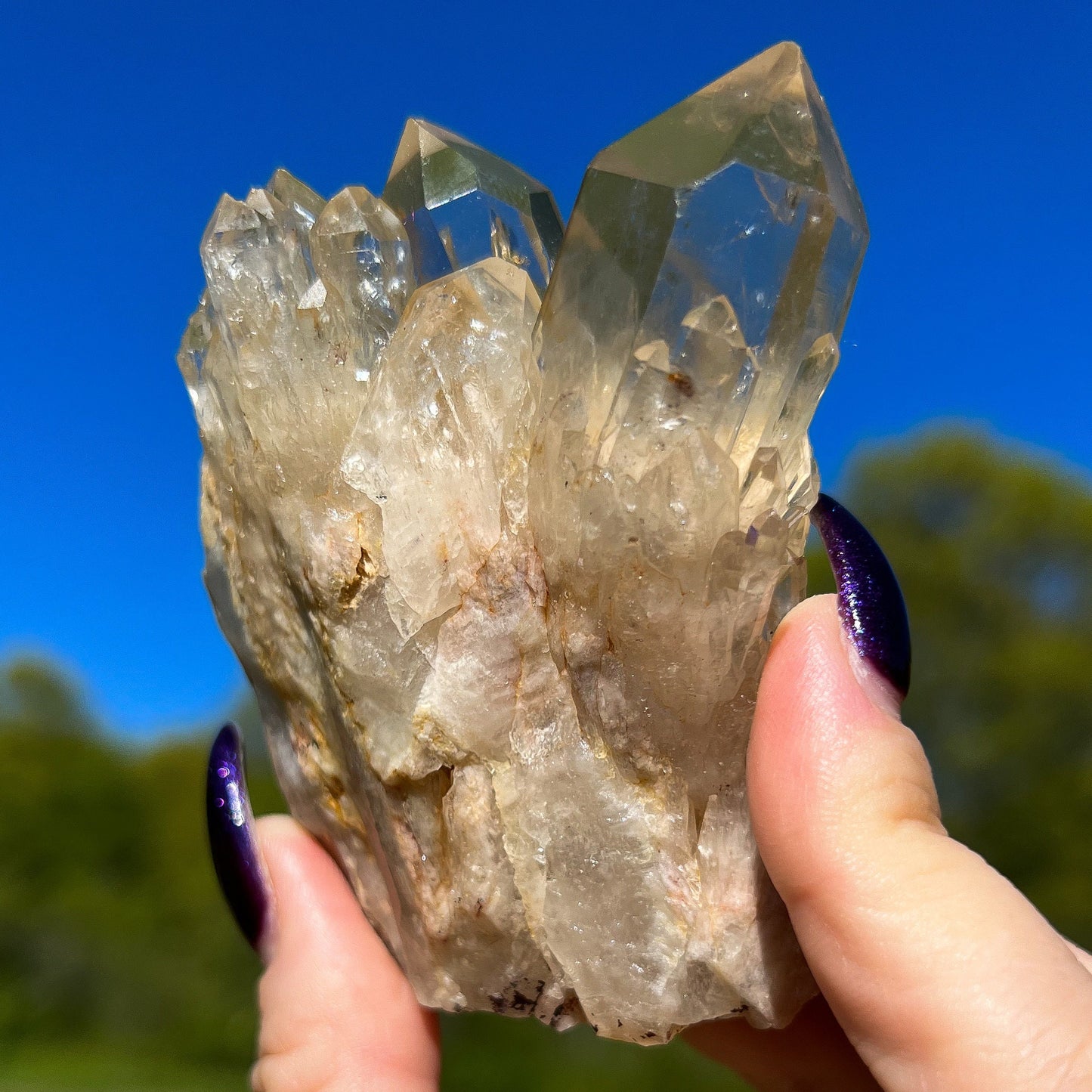 Elestial Congo Citrine Cluster