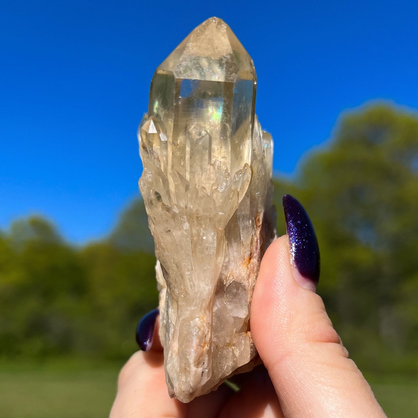 Elestial Congo Citrine Cluster