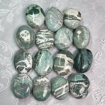 Green Sardonyx Palm Stones