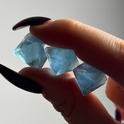 Blue Fluorite Octahedrons