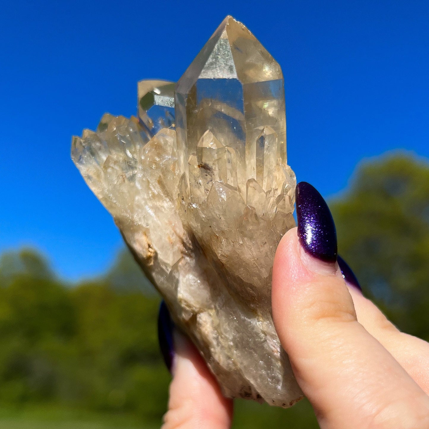 Elestial Congo Citrine Cluster