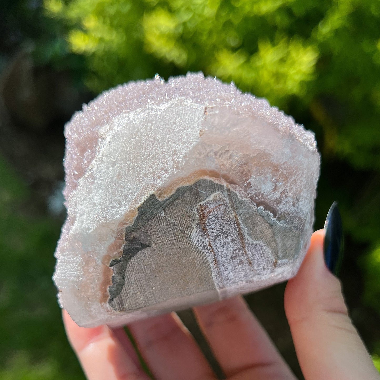 Sugar Druzy Pink Amethyst