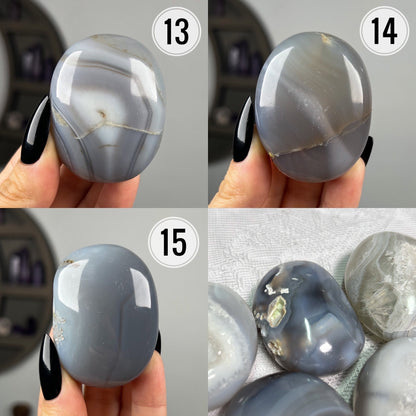 Banded Agate Palm Stones