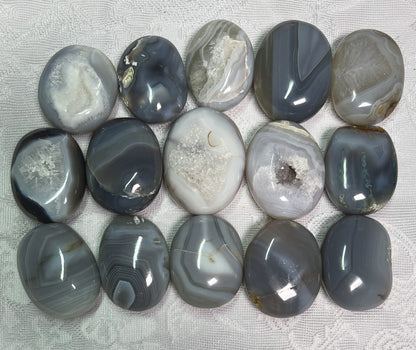 Banded Agate Palm Stones
